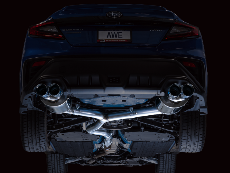 Subaru WRX Performance Exhaust - AWE Tuning - Cat-Back Touring - Chrome Silver - `22-`27
